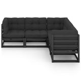 5 Piece Garden Lounge Set with Cushions Solid Pinewood - Side View