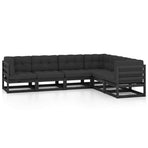 6 Piece Garden Lounge Set with Cushions Solid Pinewood