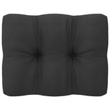 9 Piece Garden Lounge Set with Cushions Black Solid Pinewood