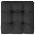 9 Piece Garden Lounge Set with Cushions Black Solid Pinewood