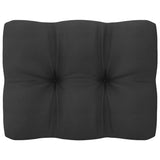 10 Piece Garden Lounge Set with Cushions Black Solid Pinewood