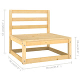 12 Piece Garden Lounge Set with Cushions Solid Pinewood - Extra Image