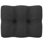11 Piece Garden Lounge Set with Cushions Black Solid Pinewood