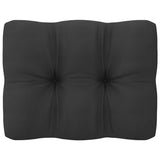10 Piece Garden Lounge Set with Cushions Grey Solid Pinewood - Rear View