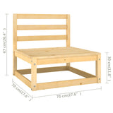 11 Piece Garden Lounge Set with Cushions Solid Pinewood - Extra Image