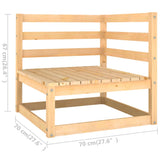 12 Piece Garden Lounge Set with Cushions Solid Pinewood - Extra Image