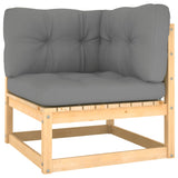 12 Piece Garden Lounge Set with Cushions Solid Pinewood - Side View