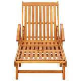 Sun Loungers 2 pcs with Cushions Solid Wood Acacia - Side View
