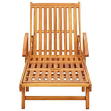 Sun Loungers 2 pcs with Cushions Solid Wood Acacia - Side View