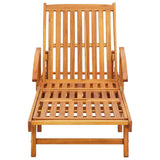 Sun Loungers 2 pcs with Cushions Solid Wood Acacia - Side View