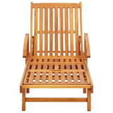 Sun Loungers 2 pcs with Cushions Solid Wood Acacia