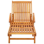 Sun Loungers 2 pcs with Cushions Solid Acacia Wood