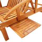 Sun Loungers 2 pcs with Table and Cushions Solid Wood Acacia - 45-Degree Angle