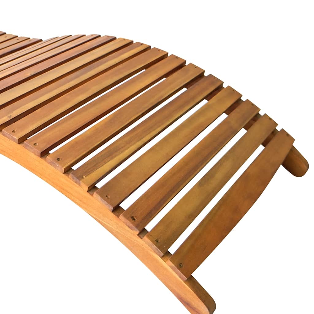 Sun Loungers 2 pcs with Cushions Solid Wood Acacia