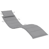 Sun Loungers 2 pcs with Cushions Solid Wood Acacia - Rear View