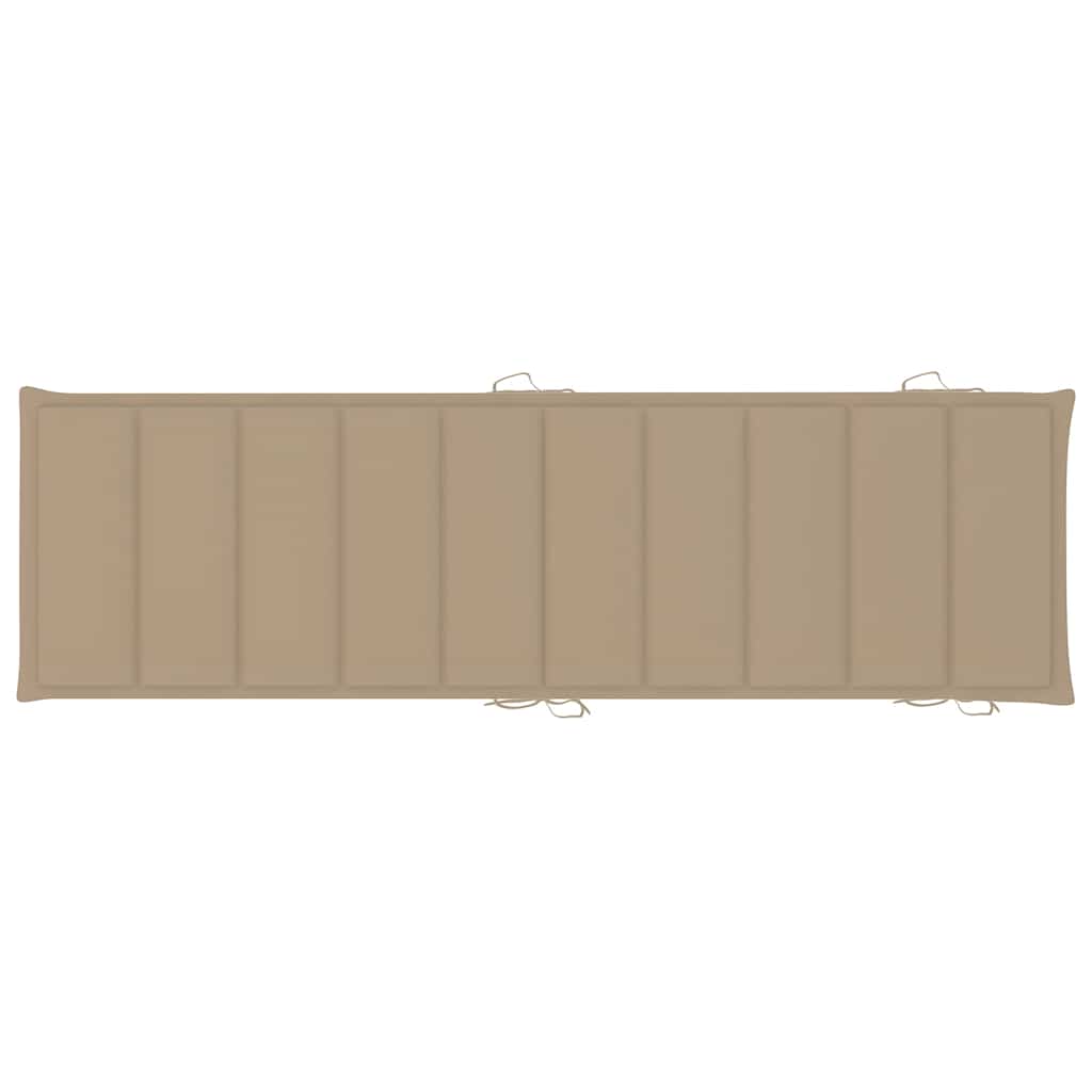 Sun Loungers 2 pcs with Cushions Solid Wood Acacia