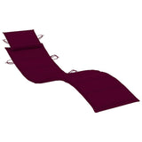 Sun Loungers 2 pcs with Cushions Solid Acacia Wood - Rear View