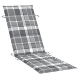 Sun Loungers 2 pcs with Table and Cushions Solid Acacia Wood