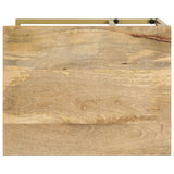 Side Table 35x45x65 cm Solid Mango Wood - 45-Degree Angle