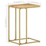Side Table 35x45x65 cm Solid Mango Wood - Extra Image