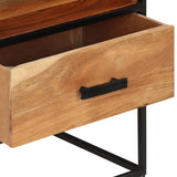 Bed Cabinet 40x30x50 cm Solid Acacia Wood - Close-Up Angle