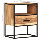 Bed Cabinet 40x30x50 cm Solid Acacia Wood - Low Angle