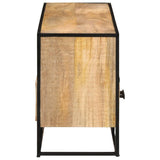 TV Cabinet 110x30x45 cm Rough Mango Wood - Side View