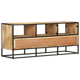 TV Cabinet 110x30x45 cm Rough Mango Wood