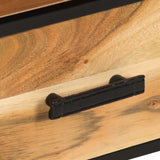 TV Cabinet 110x30x45 cm Solid Acacia Wood - Close-Up Angle