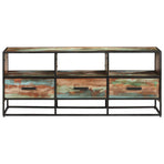 TV Cabinet 110x30x45 cm Solid Reclaimed Wood