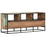 TV Cabinet 110x30x45 cm Solid Reclaimed Wood - Top-Down View