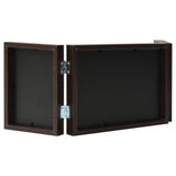 Trifold Photo Frame Collage Dark Brown 22x15 cm+2x(10x15 cm) - Side View