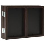 Trifold Photo Frame Collage Dark Brown 22x15 cm+2x(10x15 cm) - Top-Down View