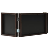 Trifold Photo Frame Collage Dark Brown 28x18 cm+2x(13x18 cm) - Side View