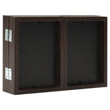 Trifold Photo Frame Collage Dark Brown 28x18 cm+2x(13x18 cm) - Top-Down View