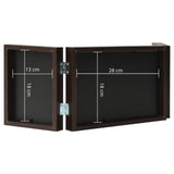 Trifold Photo Frame Collage Dark Brown 28x18 cm+2x(13x18 cm) - Close-Up Angle