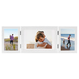Trifold Photo Frame Collage White 22x15 cm+2x(10x15 cm) - Front View