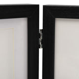 Trifold Photo Frame Collage Black 22x15 cm+2x(10x15 cm) - 45-Degree Angle
