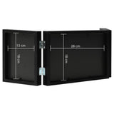 Trifold Photo Frame Collage Black 28x18 cm+2x(13x18 cm)