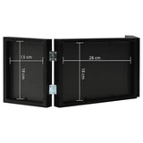 Trifold Photo Frame Collage Black 28x18 cm+2x(13x18 cm) - Close-Up Angle