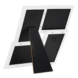 Collage Photo Frame for 4x(10x15 cm) Picture White MDF - Top-Down View