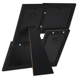 Collage Photo Frame for 4x(10x15 cm) Picture Black MDF - Top-Down View