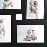 Collage Photo Frame for 4x(13x18 cm) Picture Black MDF - Side View