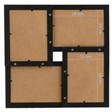 Collage Photo Frame for 4x(13x18 cm) Picture Black MDF - Rear View