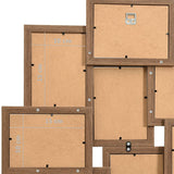 Collage Photo Frame for Picture 10 pcs 10x15 cm Light Brown MDF - Close-Up Angle