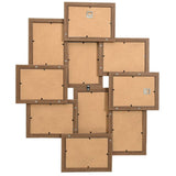 Collage Photo Frame for Picture 10 pcs 13x18 cm Light Brown MDF - Side View