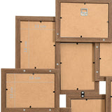 Collage Photo Frame for Picture 10 pcs 13x18 cm Light Brown MDF - Close-Up Angle