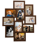 Collage Photo Frame for Picture 10 pcs 10x15 cm Dark Brown MDF