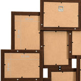 Collage Photo Frame for Picture 10 pcs 10x15 cm Dark Brown MDF - Close-Up Angle