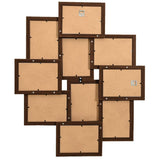 Collage Photo Frame for Picture 10 pcs 13x18 cm Dark Brown MDF